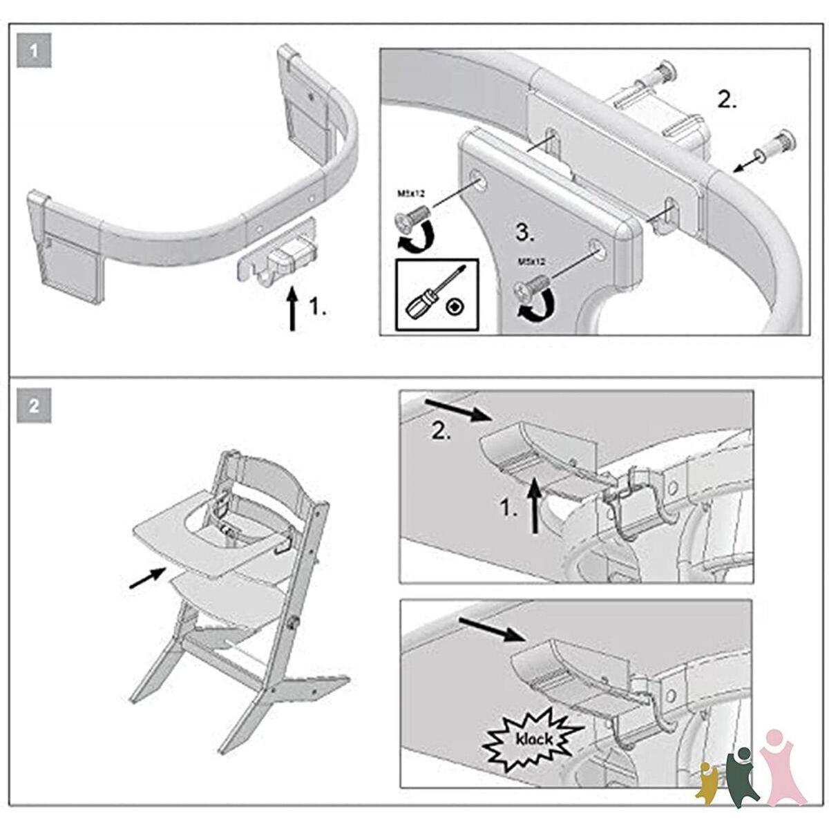 GEUTHER Tablette de repas et de jeu Syt Aquamarine pour chaise haute
