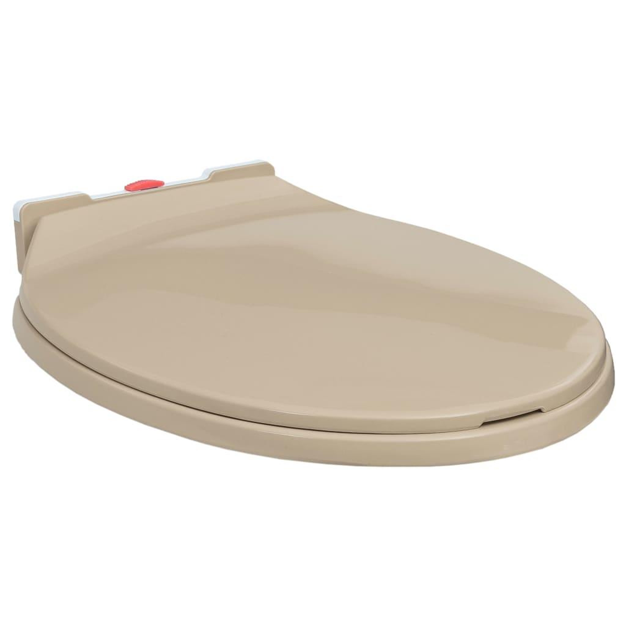Voir la diapositive 1 : VIDAXL Siege de toilette a fermeture en douceur Beige Ovale