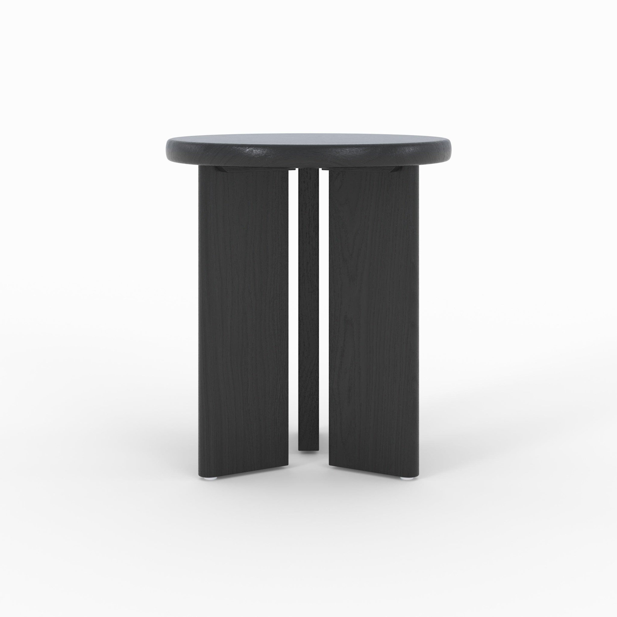 Voir la diapositive 5 : MAISON PAVANE Table d'appoint ronde en bois noir d40 cm-néa