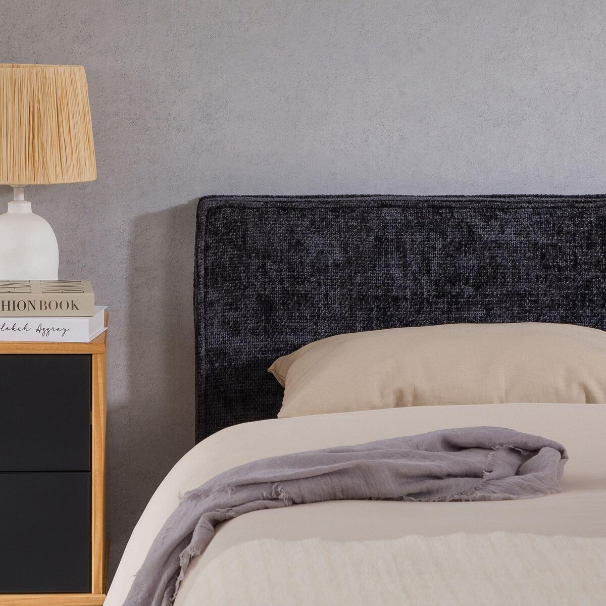 IDIMEX Tête de lit LORETTE 120 sur pieds, en tissu