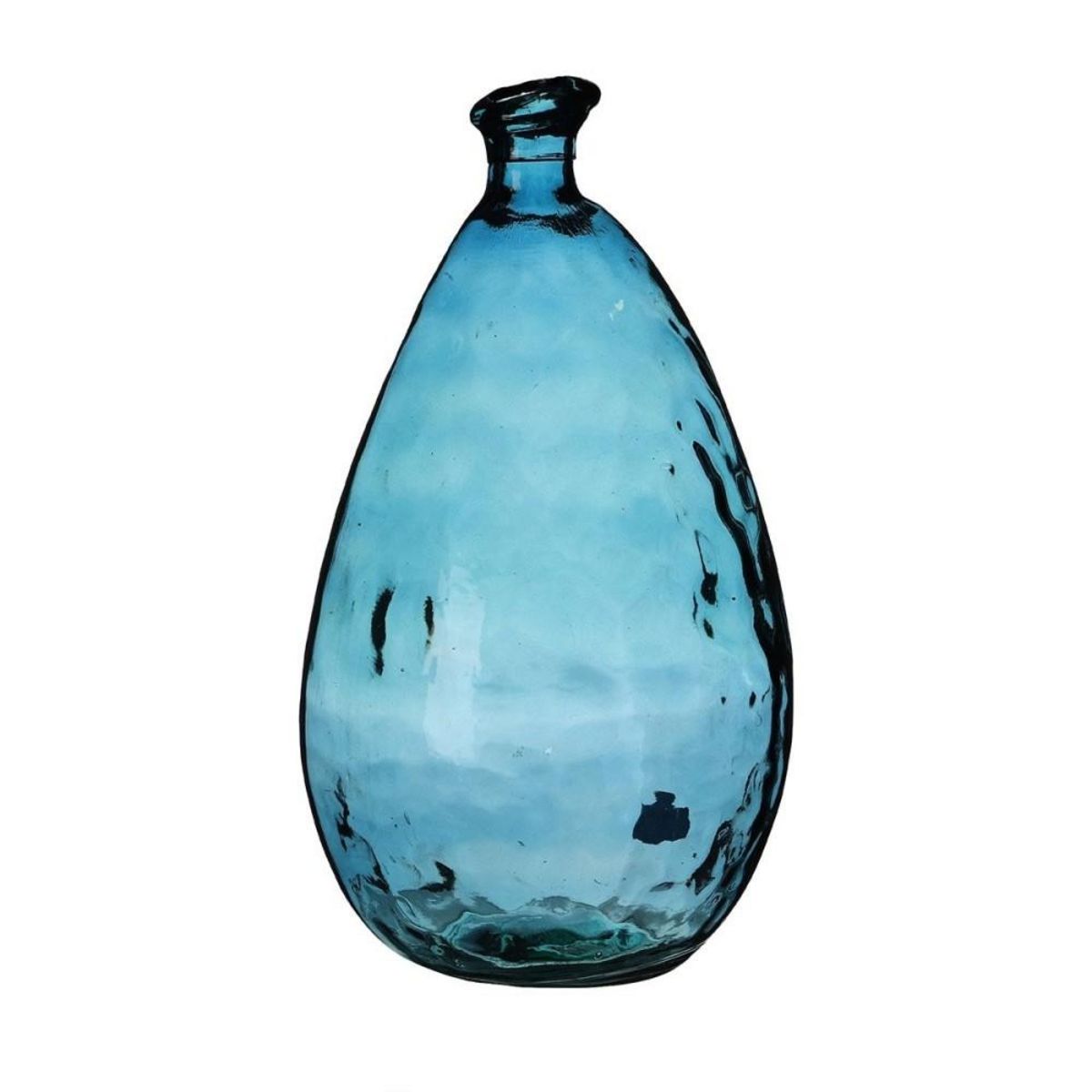 FORNORD Vase Lou verre recyclé bleu 12L D25 H47