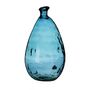 Voir la diapositive 1 : FORNORD Vase Lou verre recyclé bleu 12L D25 H47