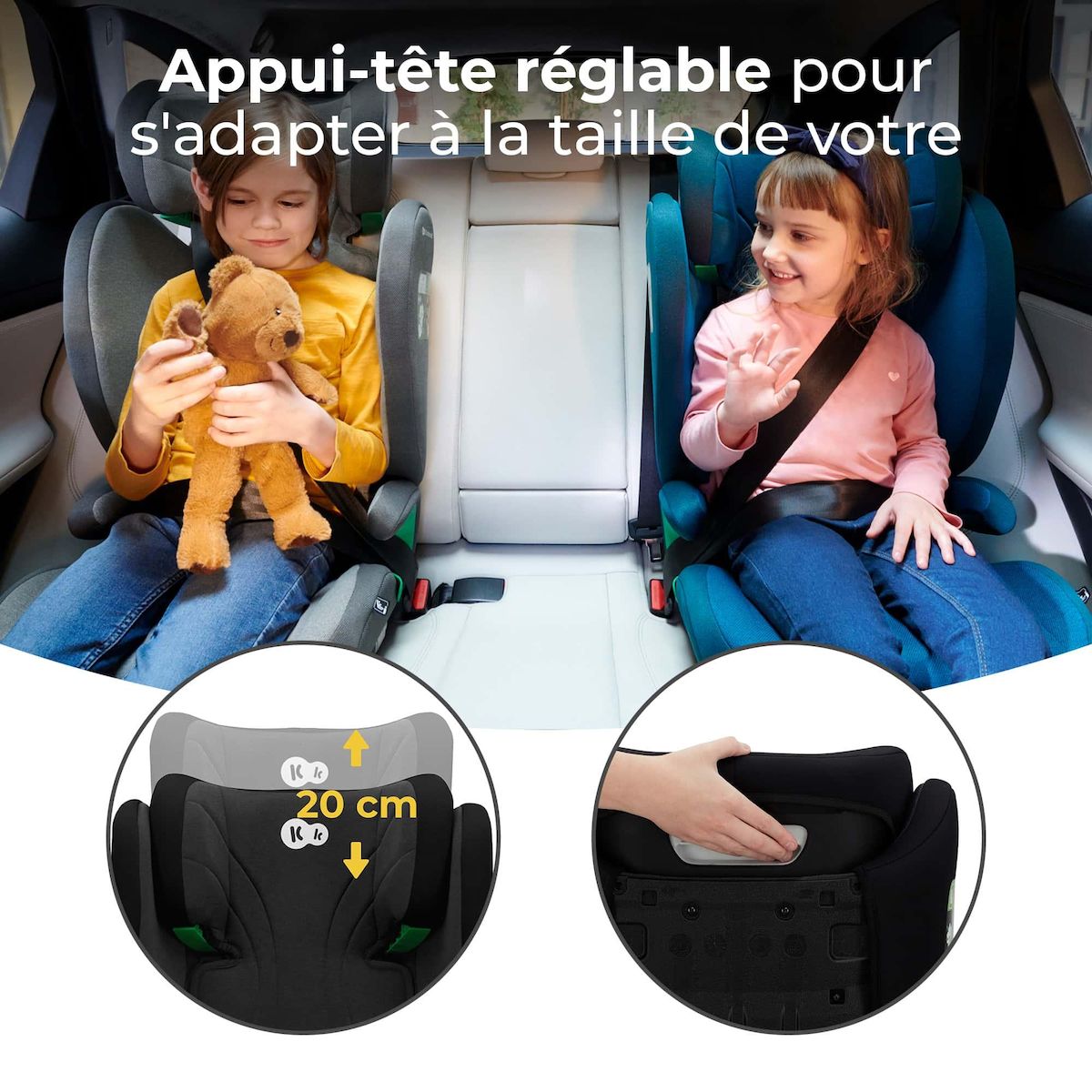 KINDERKRAFT Rehausseur auto isofix groupe 2 3 siege reglable