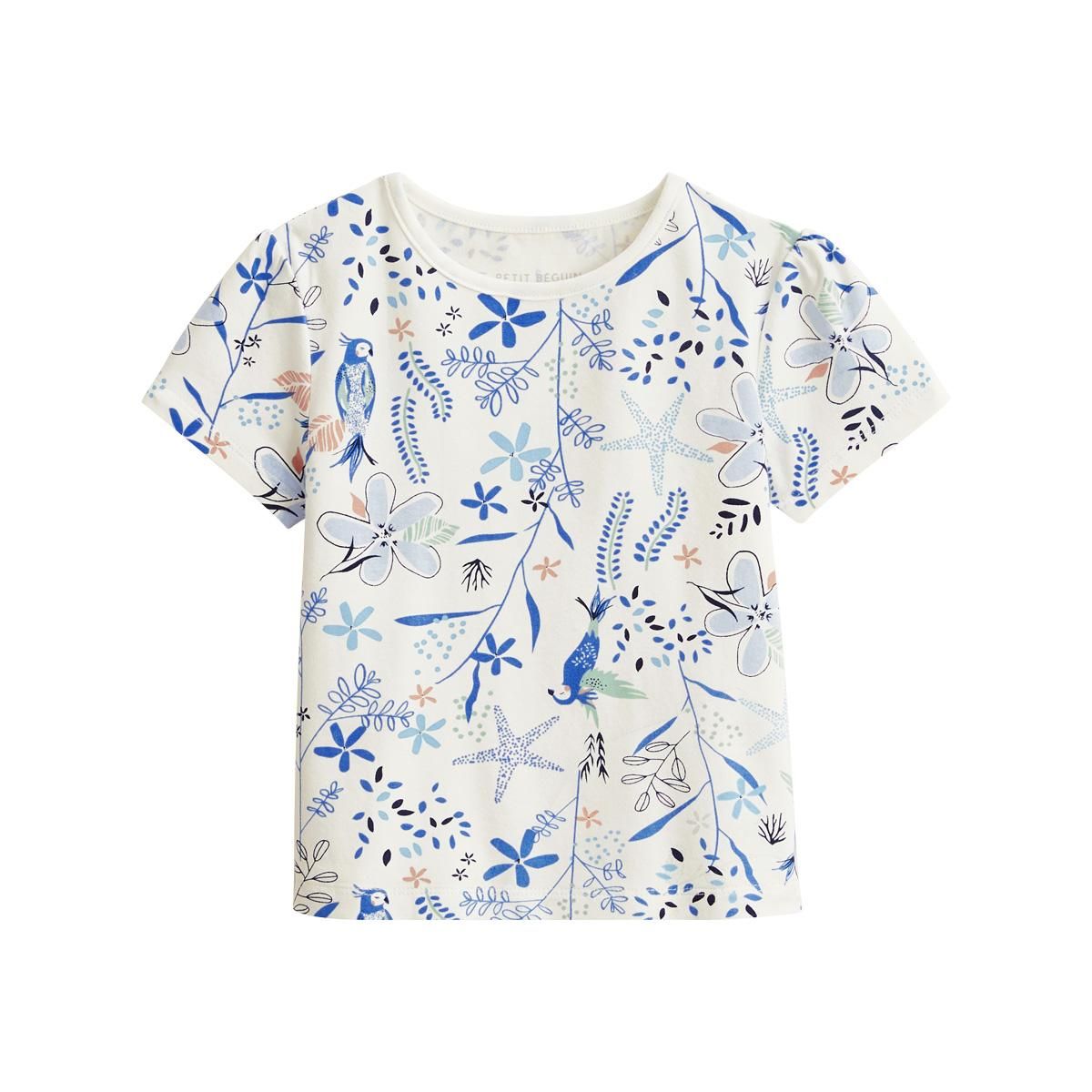 Petit Béguin Lot de 2 t-shirts bébé manches courtes Océan d'amour