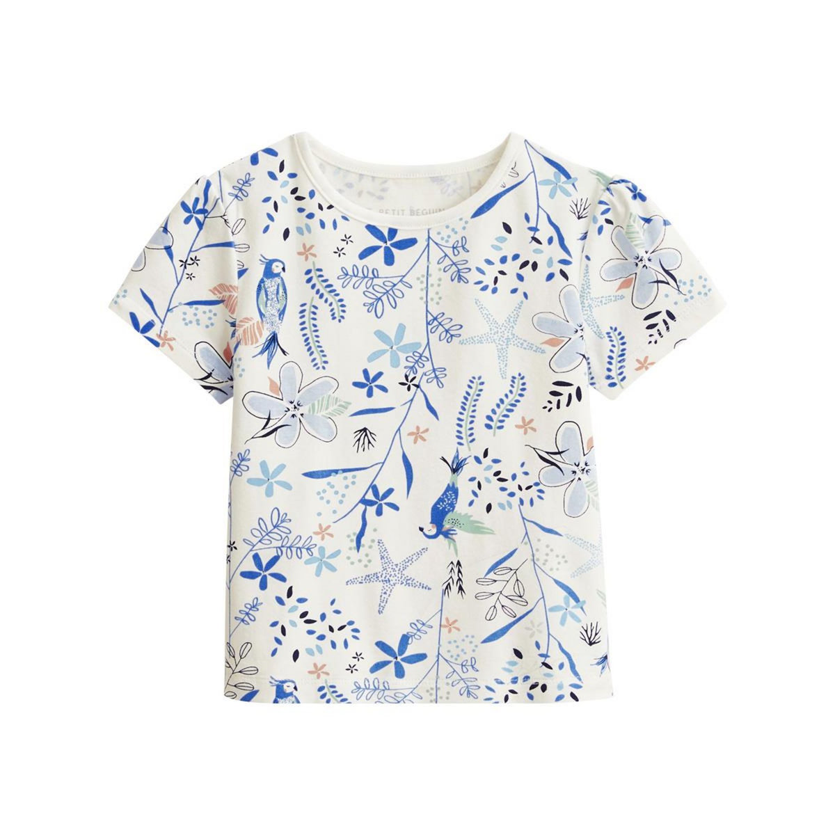 Petit Béguin Lot de 2 t-shirts bébé manches courtes Océan d'amour