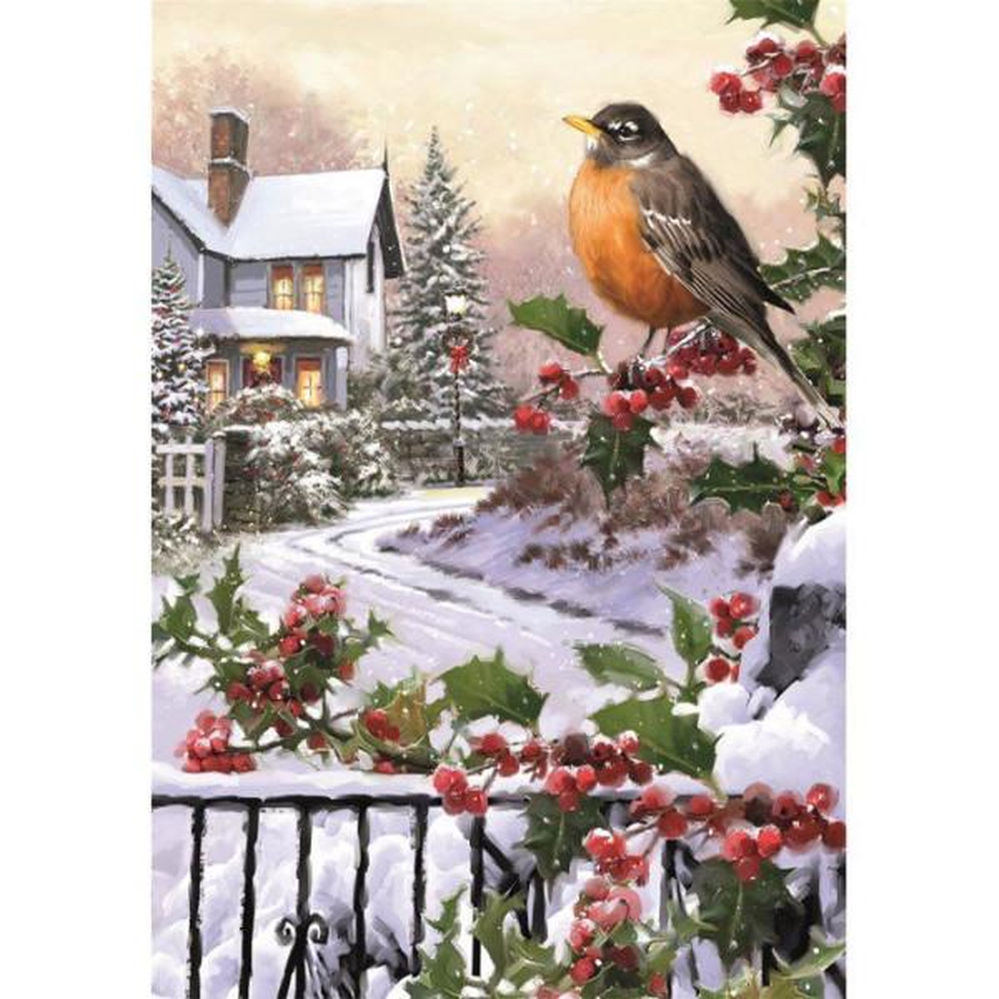 Voir la diapositive 2 : CLEMENTONI Puzzle 1000 pieces - Robin and Holly Bushes