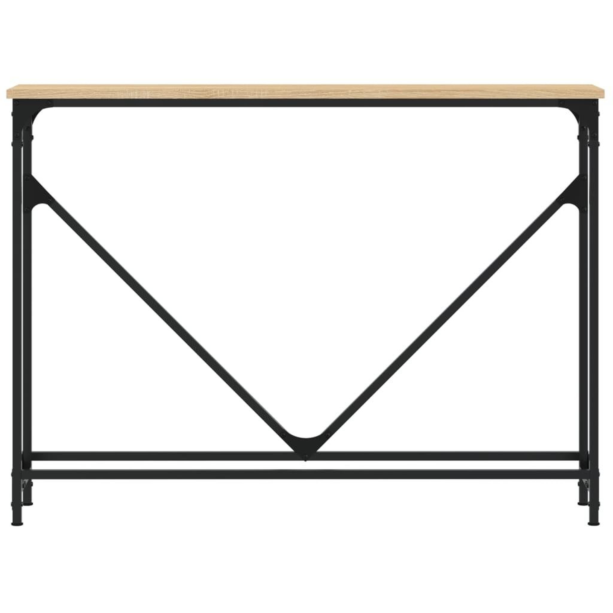 Voir la diapositive 4 : VIDAXL Table console chene sonoma 102x22,5x75 cm bois d'ingenierie