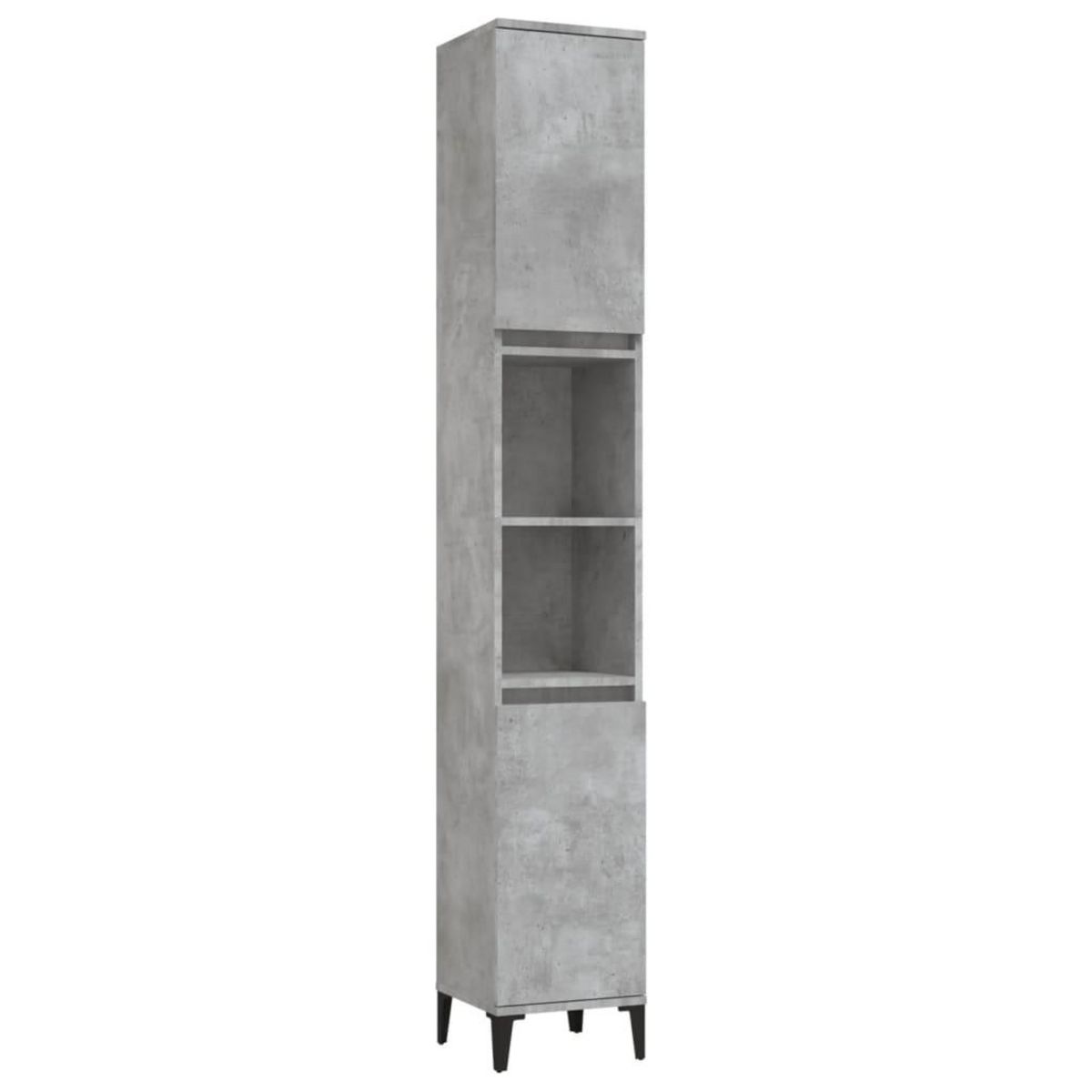VIDAXL Armoire de salle de bain gris beton 30x30x190 cm
