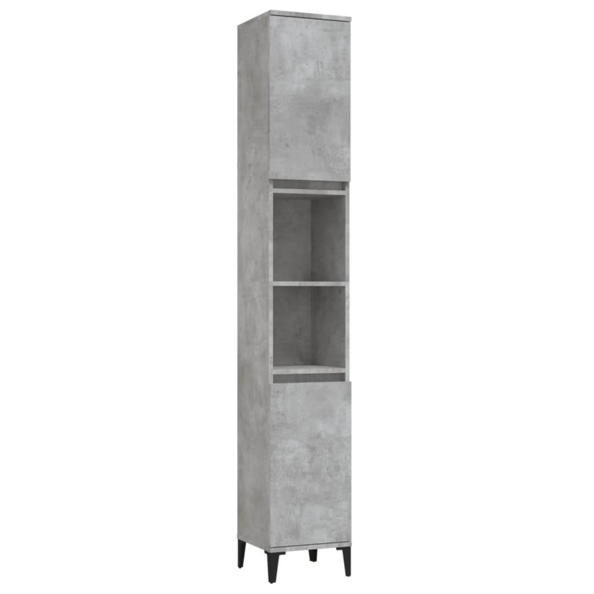 VIDAXL Armoire de salle de bain gris beton 30x30x190 cm