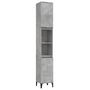 Voir la diapositive 2 : VIDAXL Armoire de salle de bain gris beton 30x30x190 cm