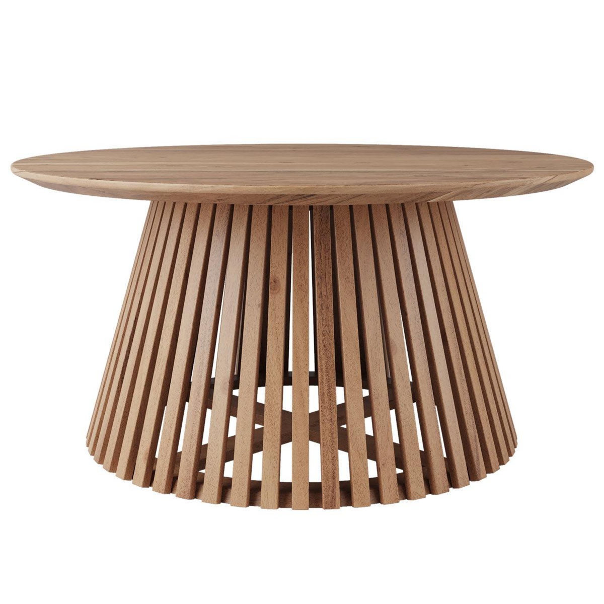 Rendez vous déco Table basse ronde en bois clair d'acacia D80 cm - Képès