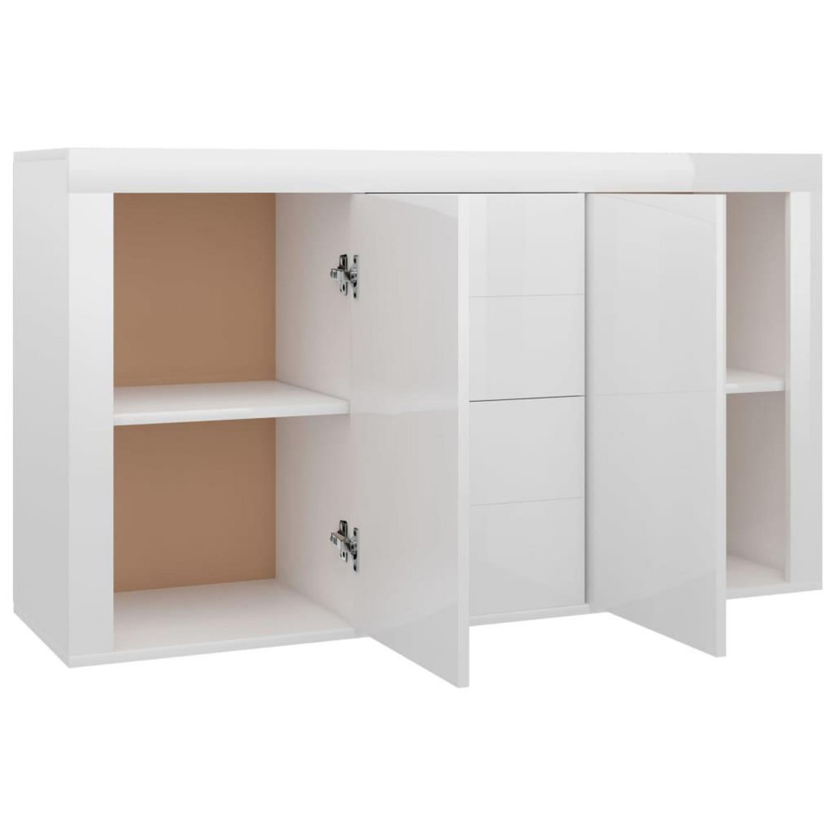 VIDAXL Buffet Blanc brillant 120x36x69 cm Bois d'ingenierie