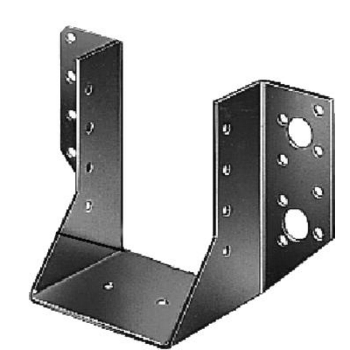 CENTRALE BRICO Support de poteau forme U Galvanisé GAH ALBERTS, 64x65 mm