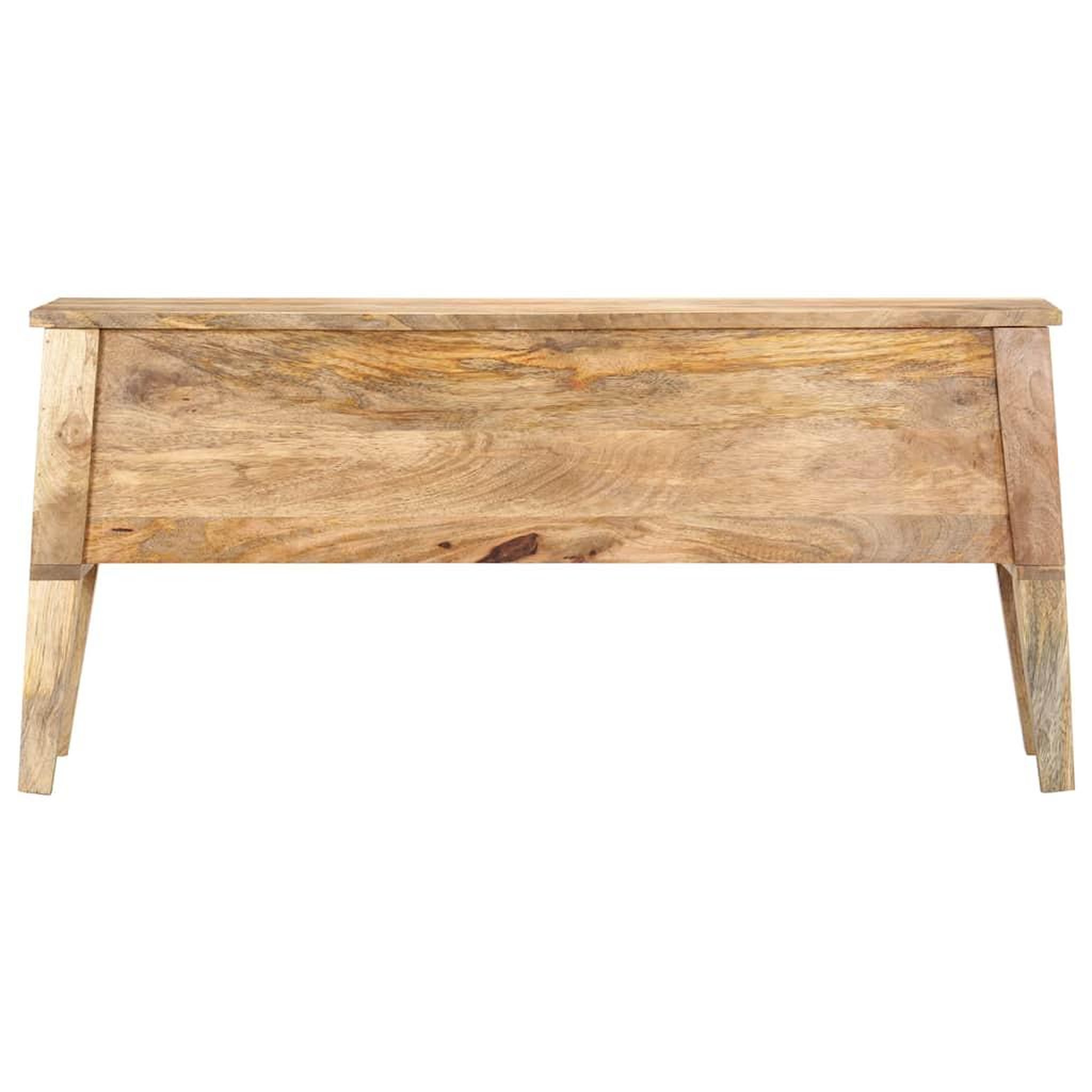 Voir la diapositive 2 : VIDAXL Boîte de rangement 99x35x48 cm bois de manguier solide