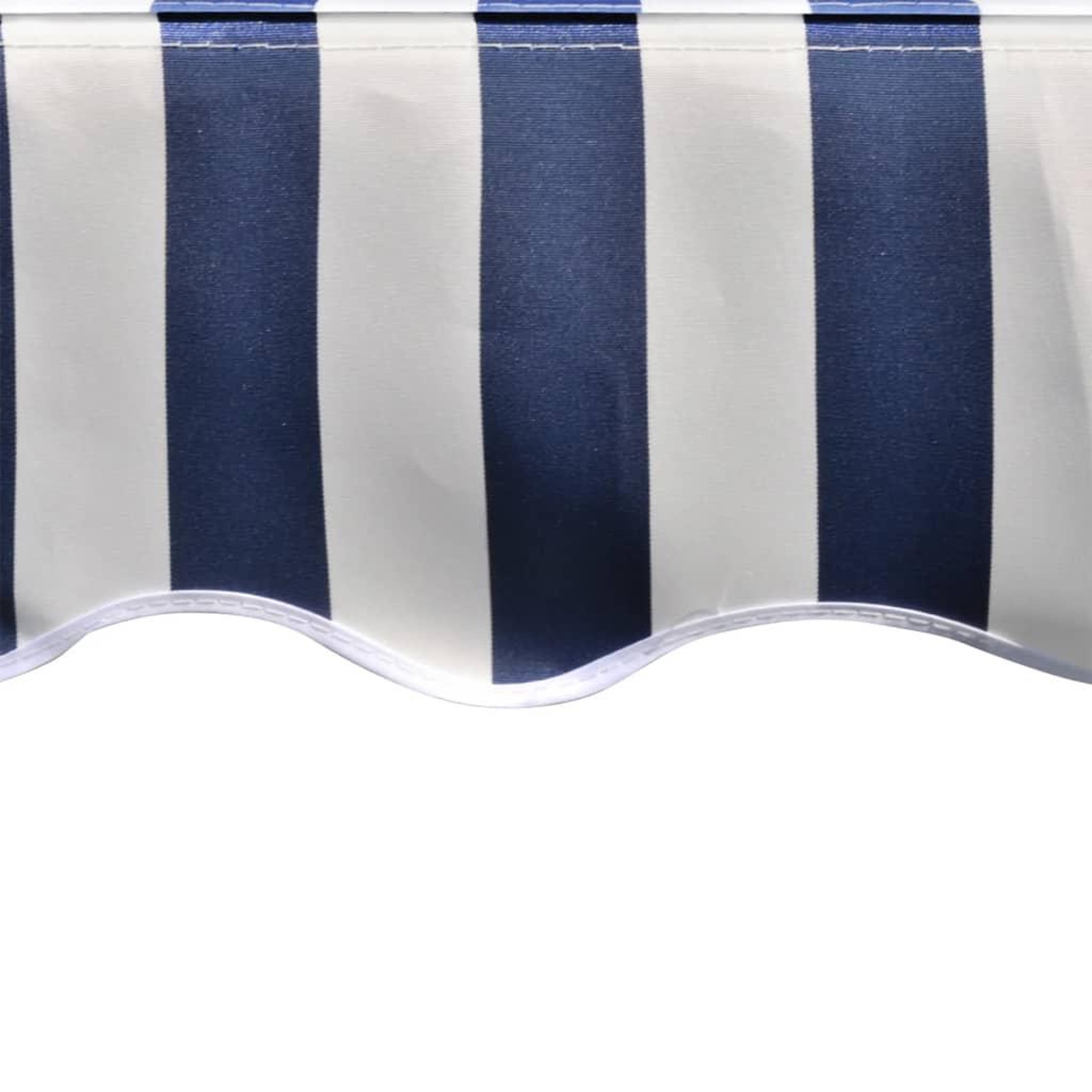 Voir la diapositive 4 : VIDAXL Toit d'auvent toile bleu et blanc 3 x 2,5 m (cadre non inclus)