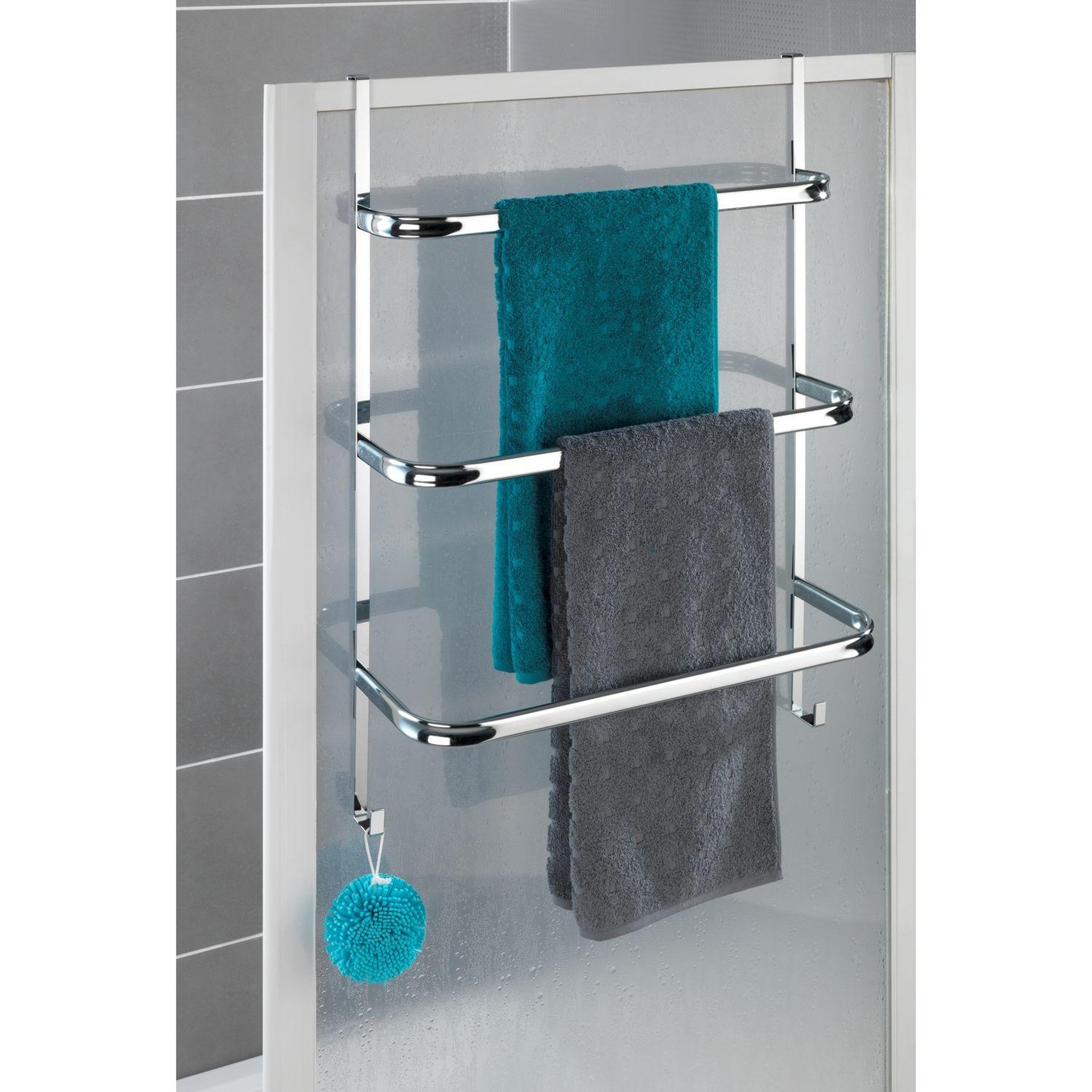 Voir la diapositive 3 : Wenko Porte-serviettes de porte design irpinia - l. 54 x h. 77 cm