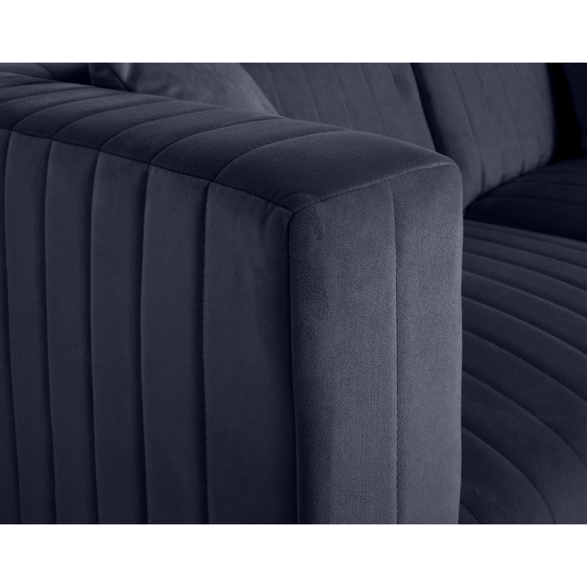 LISA DESIGN Nova - canapé modulable d'angle gauche - 5 places - avec pouf d'appoint - en velours