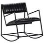 Voir la diapositive 2 : VIDAXL Chaise a bascule Noir Cuir veritable