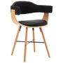 Voir la diapositive 3 : VIDAXL Chaises a manger lot de 4 noir similicuir et bois courbe