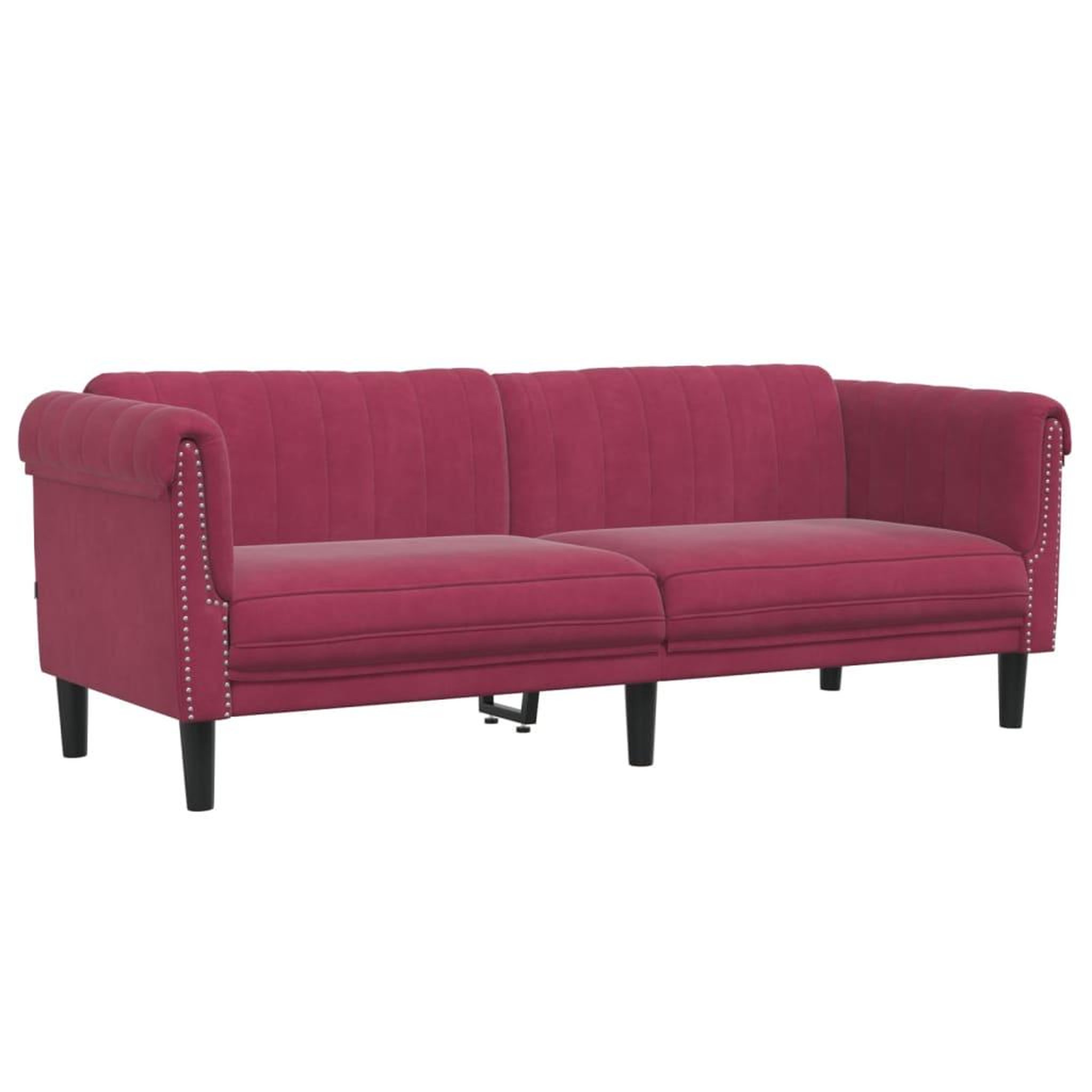 Voir la diapositive 5 : VIDAXL Ensemble de canapes 2 pcs rouge bordeaux velours