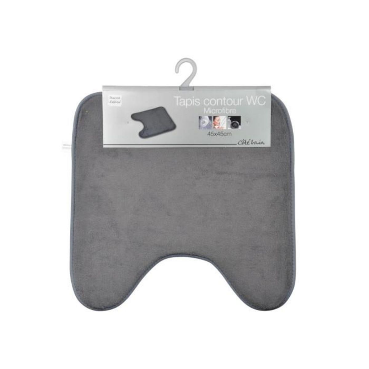 Paris Prix Tapis Contour WC  Vitamine II  45x45cm Anthracite