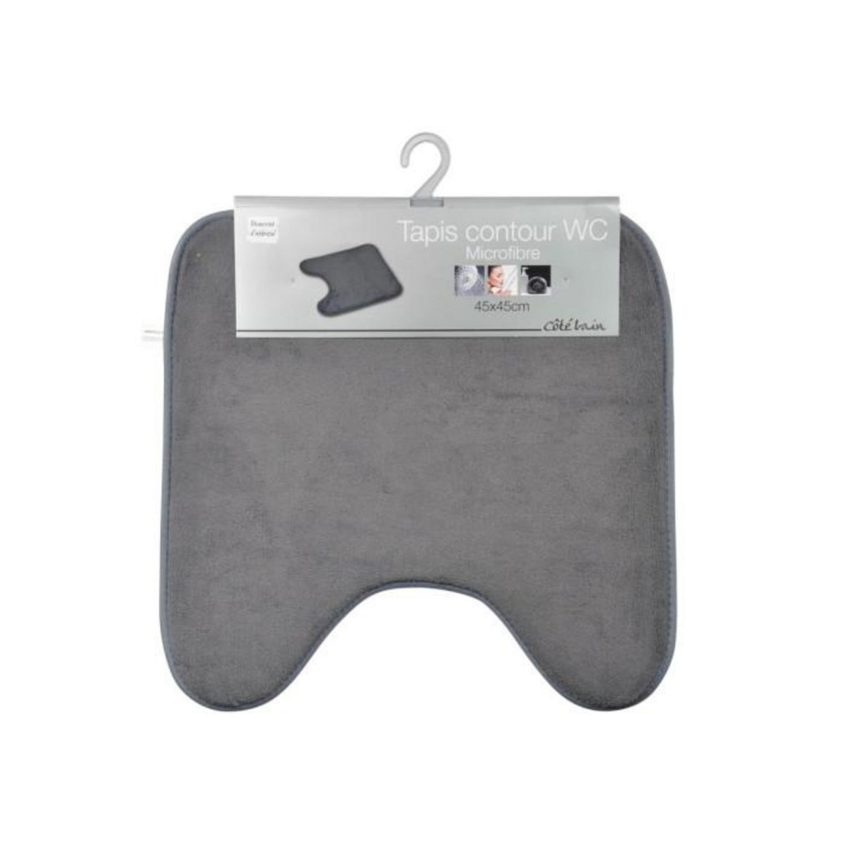 Paris Prix Tapis Contour WC  Vitamine II  45x45cm Anthracite