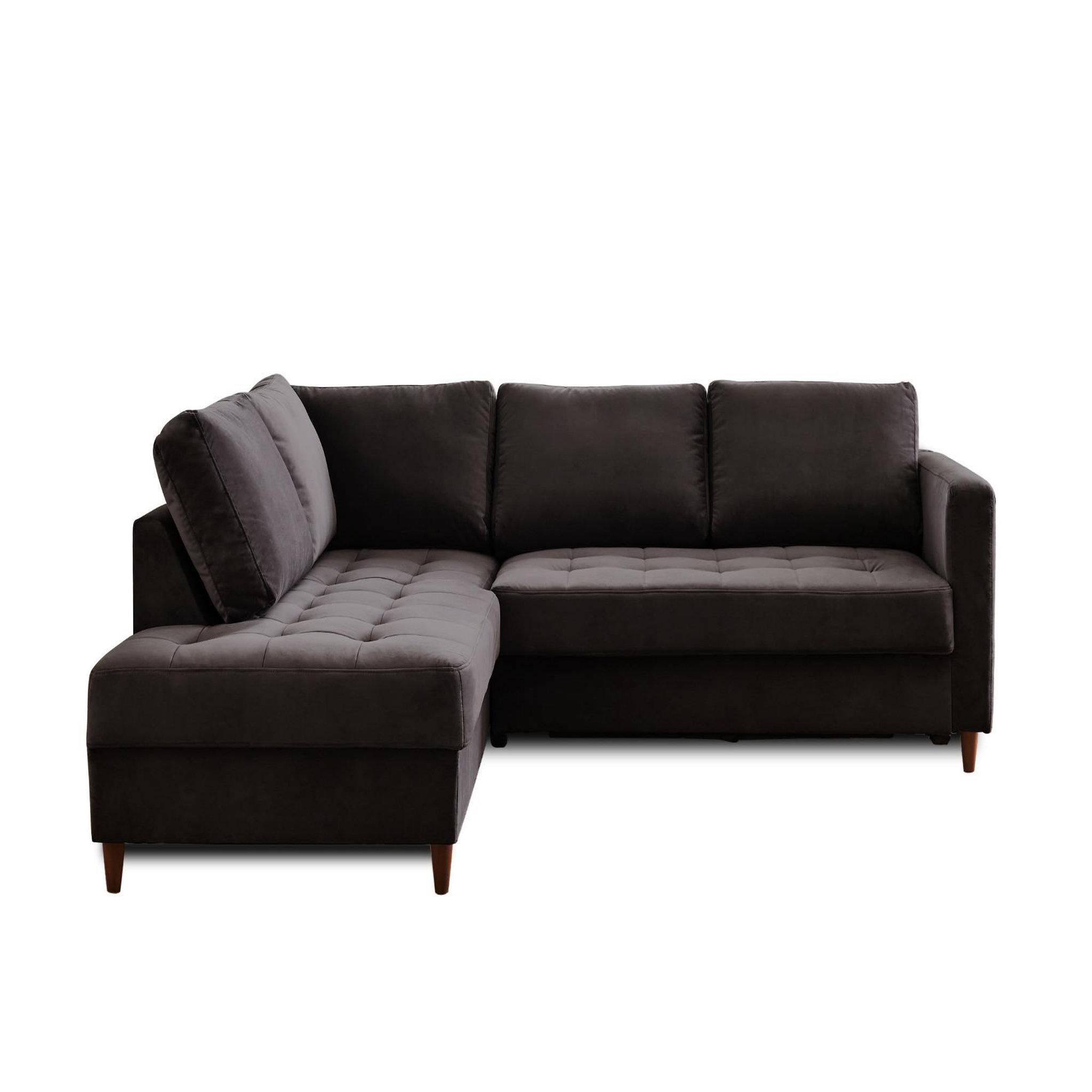 Voir la diapositive 6 : LISA DESIGN Anna - canapé d'angle gauche - 5 places - convertible - en velours
