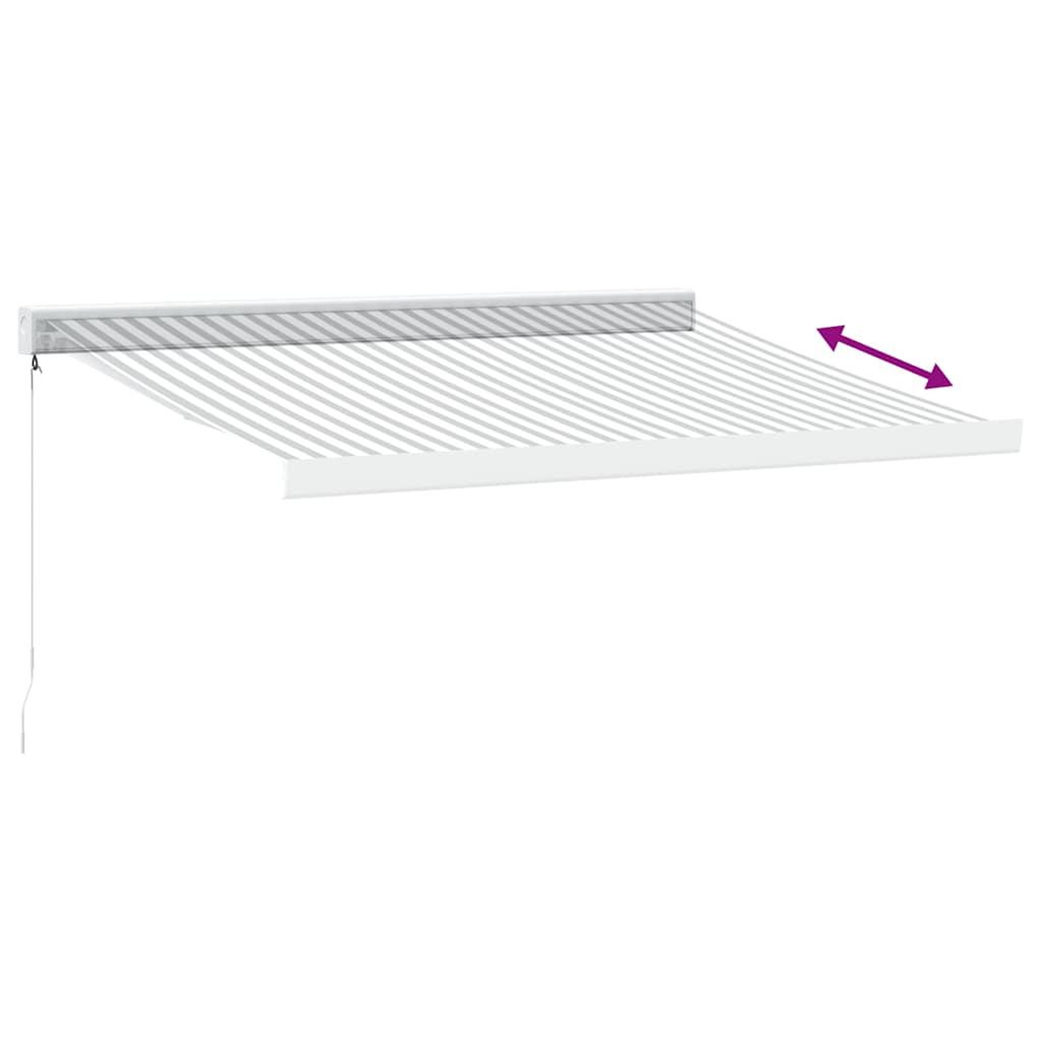 Voir la diapositive 5 : VIDAXL Auvent retractable anthracite et blanc 3,5x2,5m tissu/aluminium