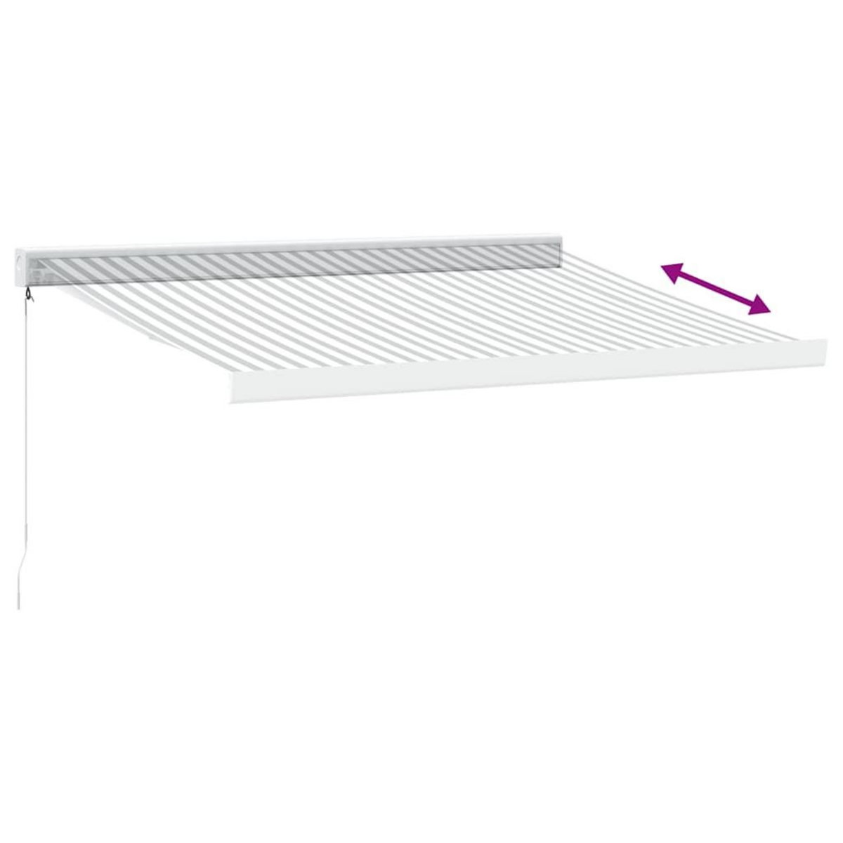 VIDAXL Auvent retractable anthracite et blanc 3,5x2,5m tissu/aluminium