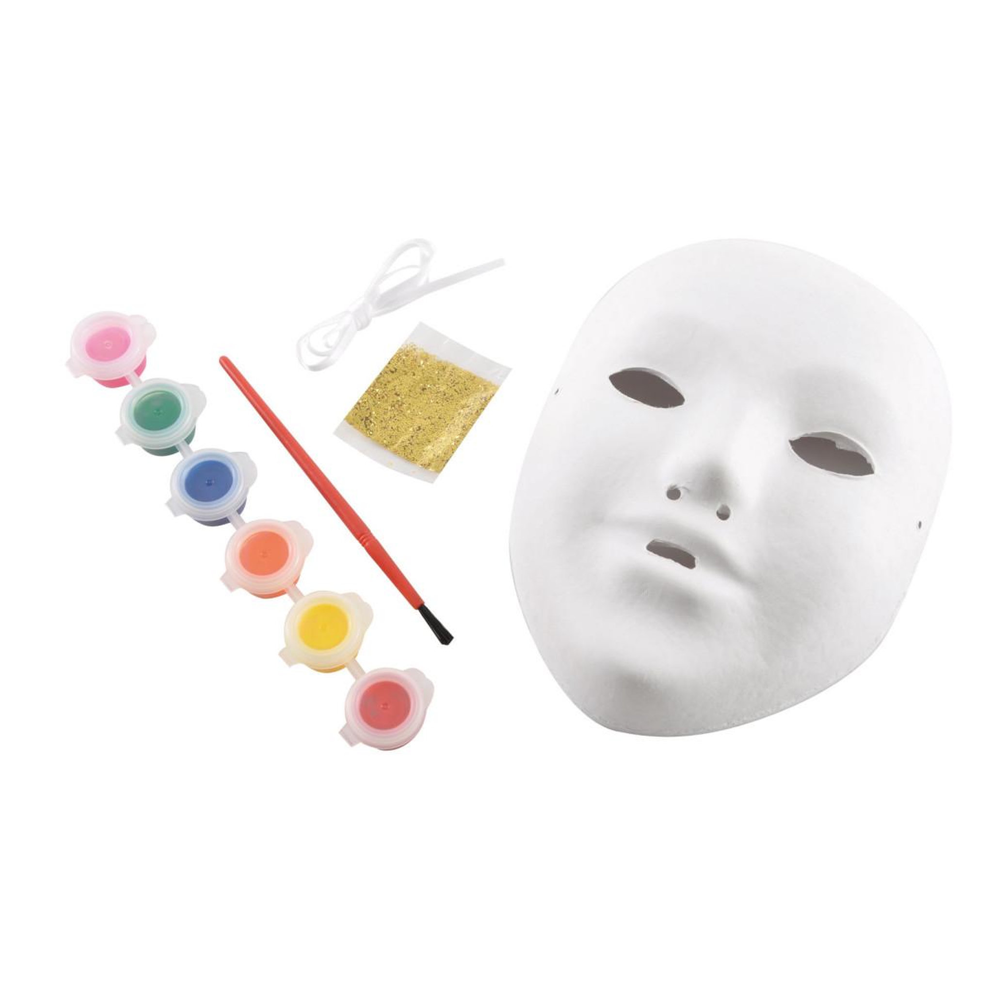 COLOREM Kit Masque à Peindre  Carnaval  Blanc