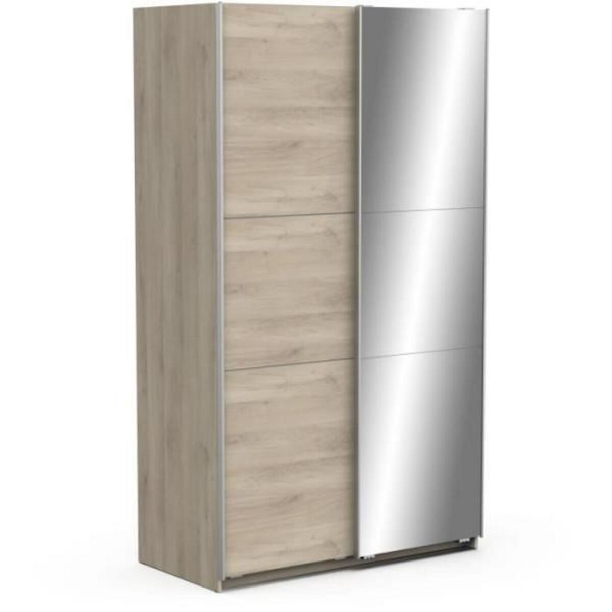 Demeyere Armoire GHOST Décor chene kronberg 2 Portes coulissntes + miroir L.116,5 x P.59,8