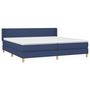 Voir la diapositive 3 : VIDAXL Sommier a lattes de lit avec matelas Bleu 200x200 cm Tissu