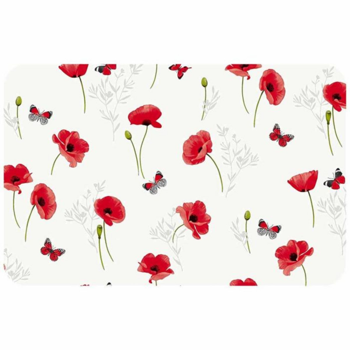 Paris Prix Set de Table Imprimé  Poppyly  30x44cm Rouge