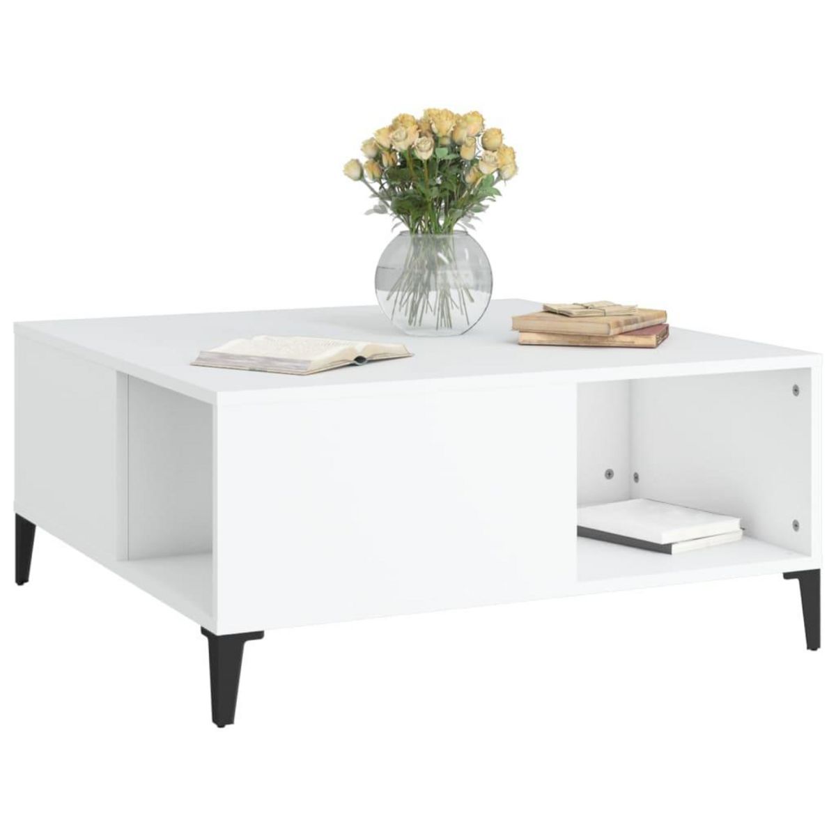 VIDAXL Table basse blanc 80x80x36,5 cm bois d'ingenierie
