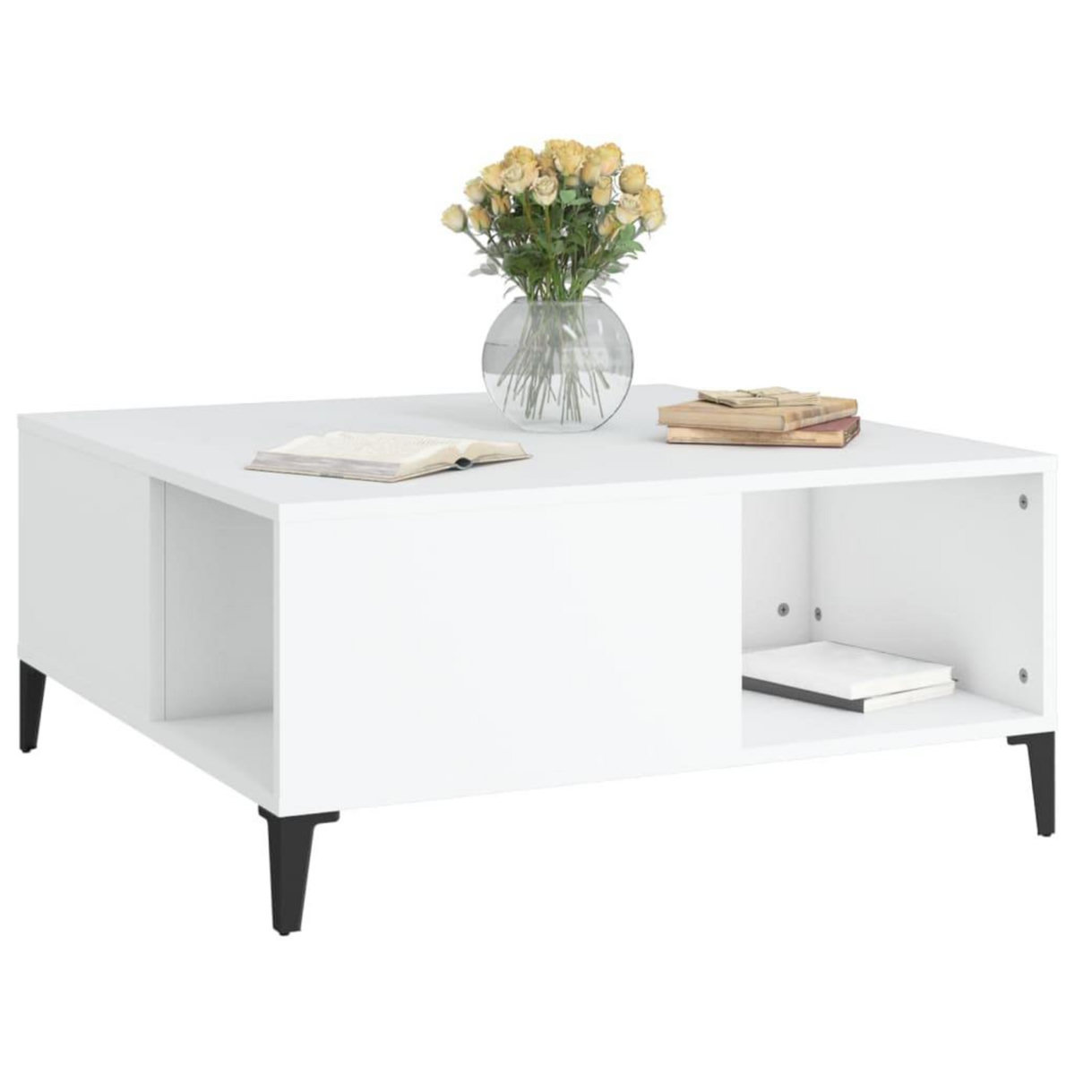 VIDAXL Table basse blanc 80x80x36,5 cm bois d'ingenierie