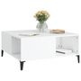 Voir la diapositive 4 : VIDAXL Table basse blanc 80x80x36,5 cm bois d'ingenierie
