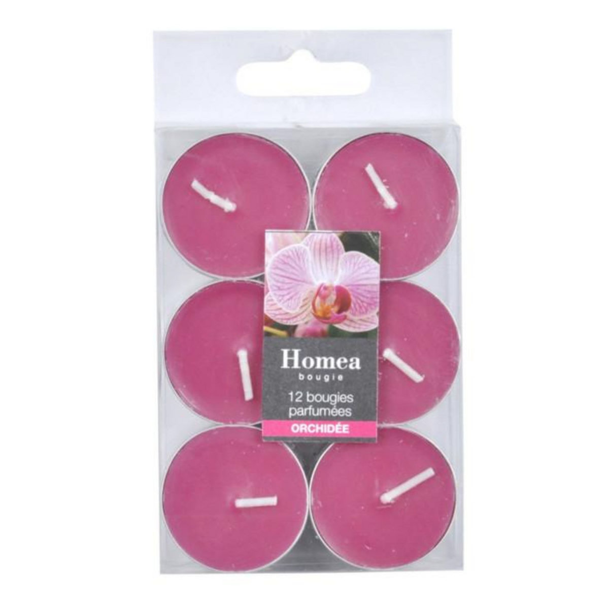 Paris Prix Lot de 12 Bougies Chauffe-Plat  Essentiel  3,5cm Orchidée