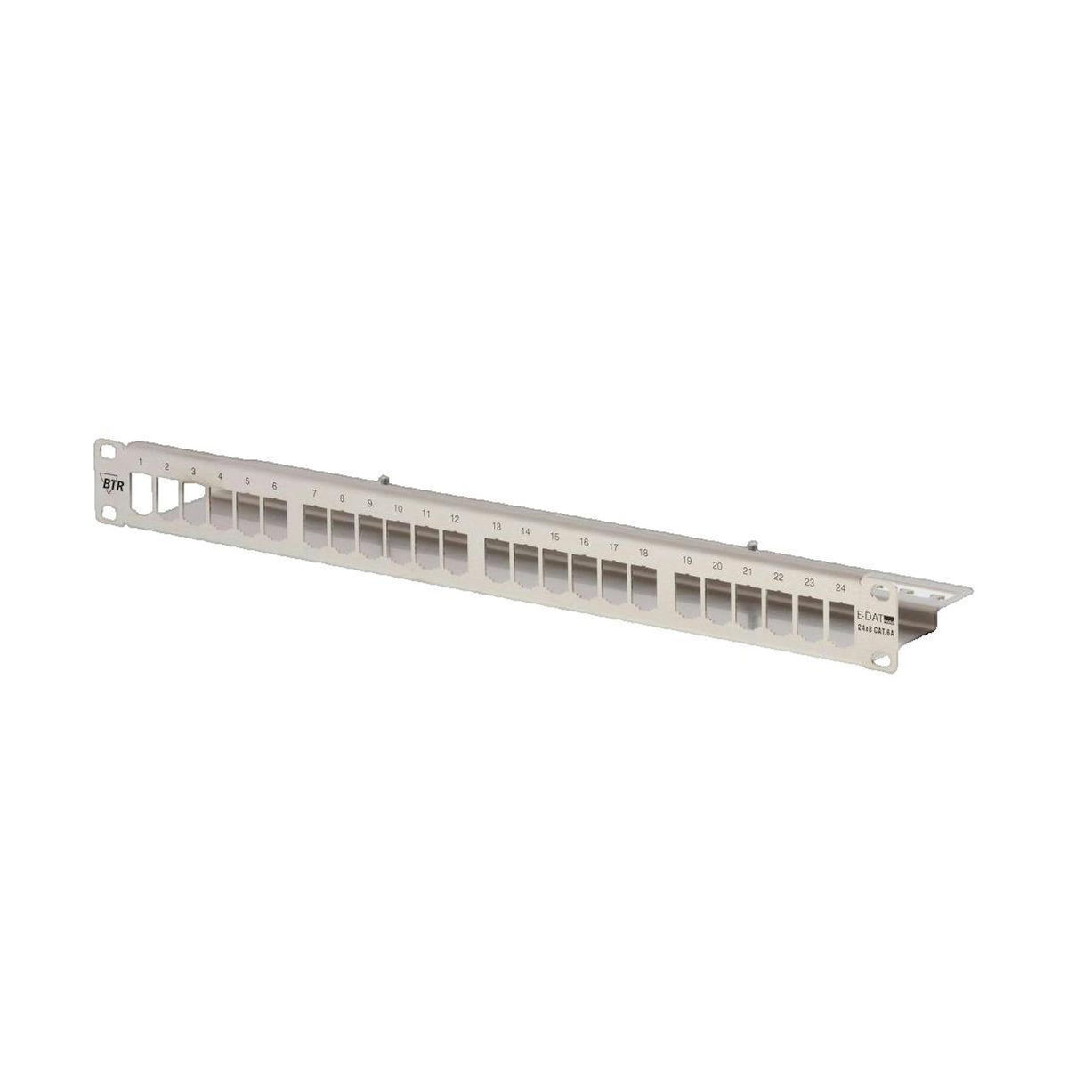 Metz Panneau de brassage Metz Connect E-DAT 24 ports RJ-45 Cat6a acier inoxydable