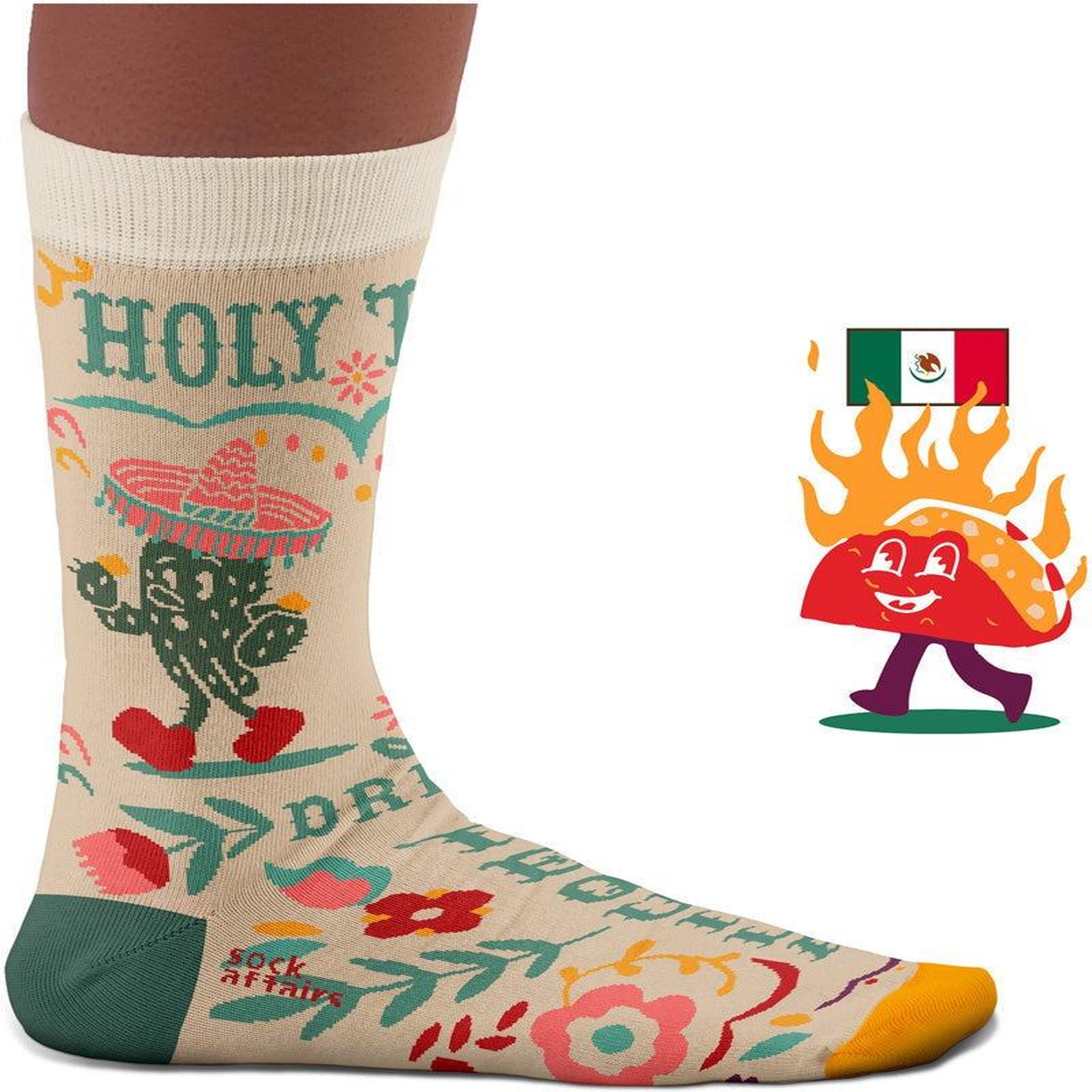 Voir la diapositive 4 : SOCK AFFAIRS Chaussettes tacos mexicains