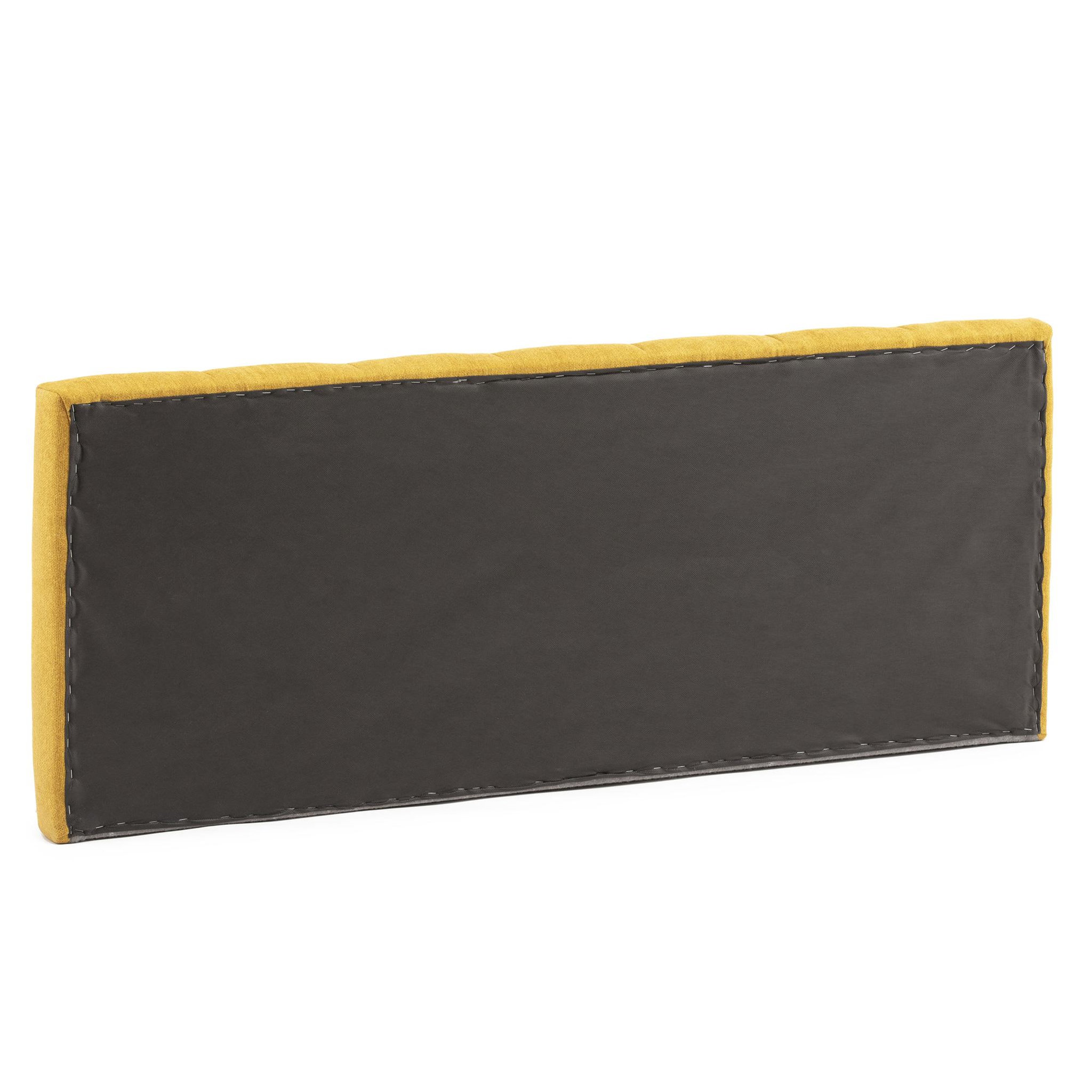 Voir la diapositive 3 : MARCKONFORT Tête de lit tapissée Creta 140x60 cm Couleur Moutarde, 8 cm d'épaisseur