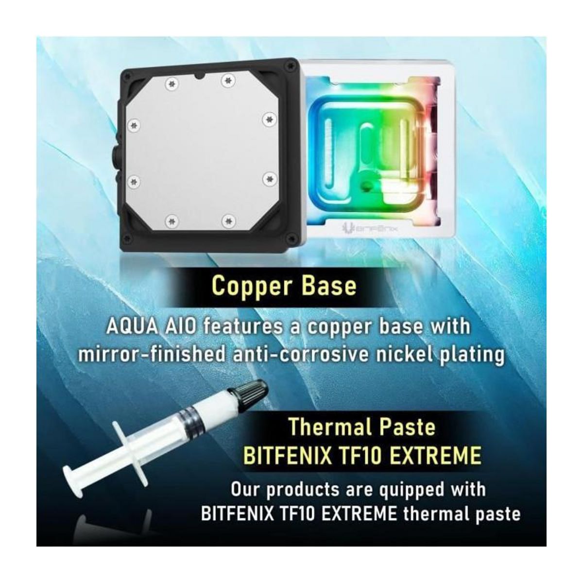 BitFenix BITFENIX Cube AIO 360 (Blanc) - Watercooling AIO - 3x120mm