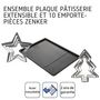 Voir la diapositive 4 : ZENKER Ensemble avec plaque à pâtisserie extensible et 10 emporte-pièces Zenker