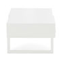 Voir la diapositive 5 : BEST MOBILIER Sofia - table basse - blanc mat - 1 niche - 110 cm