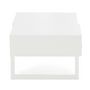 Voir la diapositive 5 : BEST MOBILIER Sofia - table basse - blanc mat - 1 niche - 110 cm