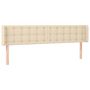 Voir la diapositive 3 : VIDAXL Tete de lit a LED Creme 183x16x78/88 cm Tissu