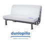 Voir la diapositive 4 : DUNLOPILLO DUNLOPILLO Banquette BZ - Tissu Rouge + 2 coussins noir - L 140 x P 99 x H 98 cm - Made in France - ALICE