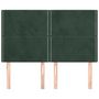 Voir la diapositive 3 : VIDAXL Tetes de lit 4 pcs Vert fonce 72x5x78/88 cm Velours