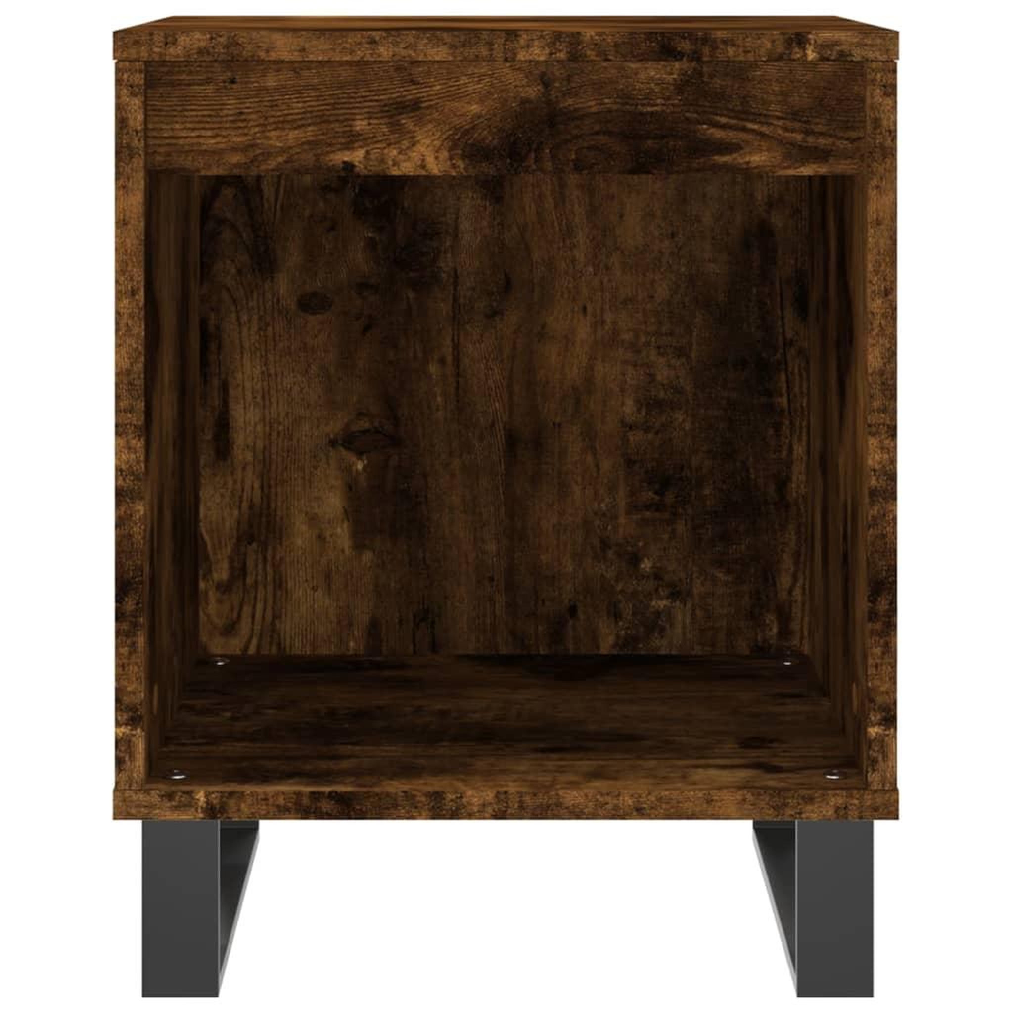 Voir la diapositive 4 : VIDAXL Table de chevet chene fume 40x35x50 cm bois d'ingenierie