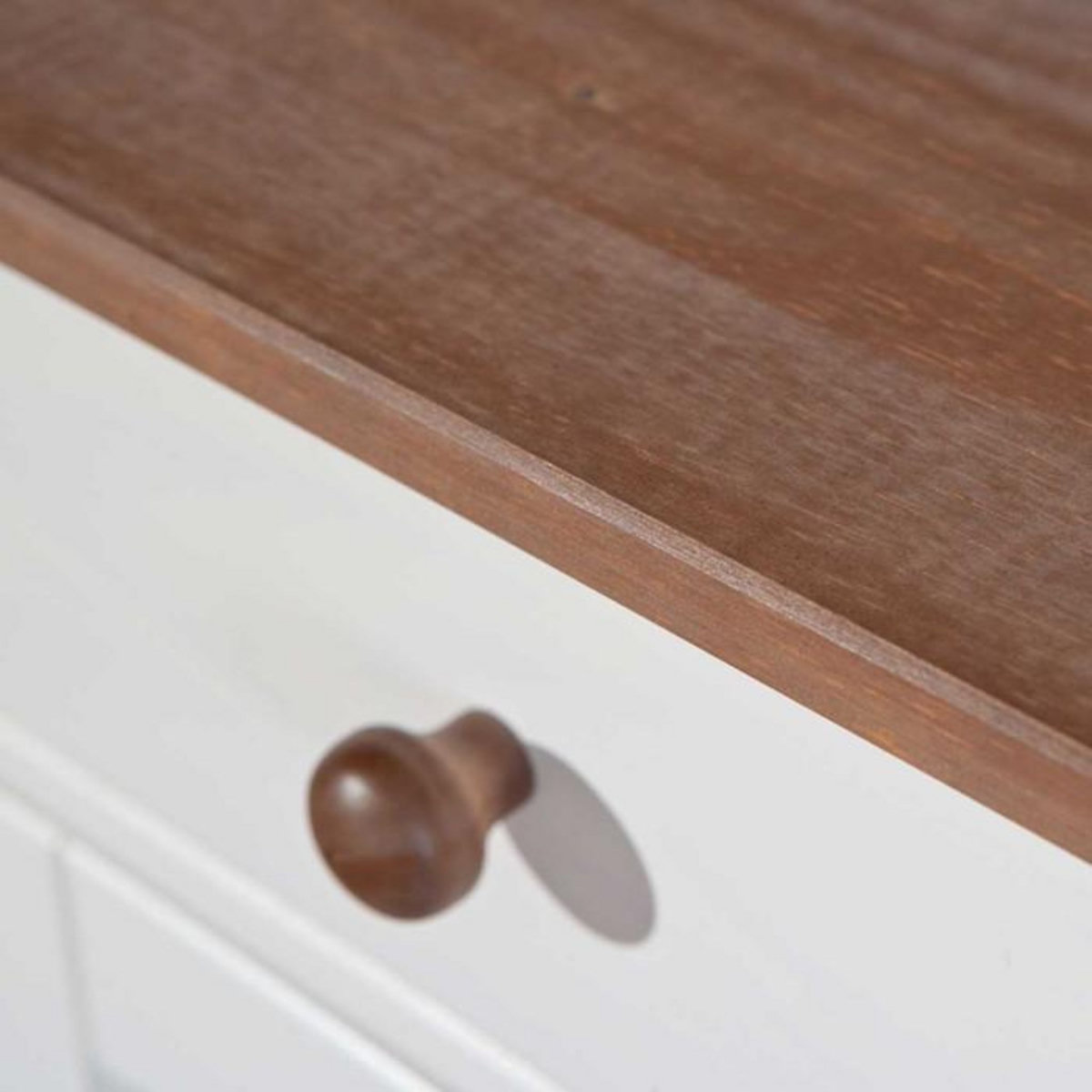 Paris Prix Buffet Bois 3 Portes  Takao  130cm Blanc & Naturel