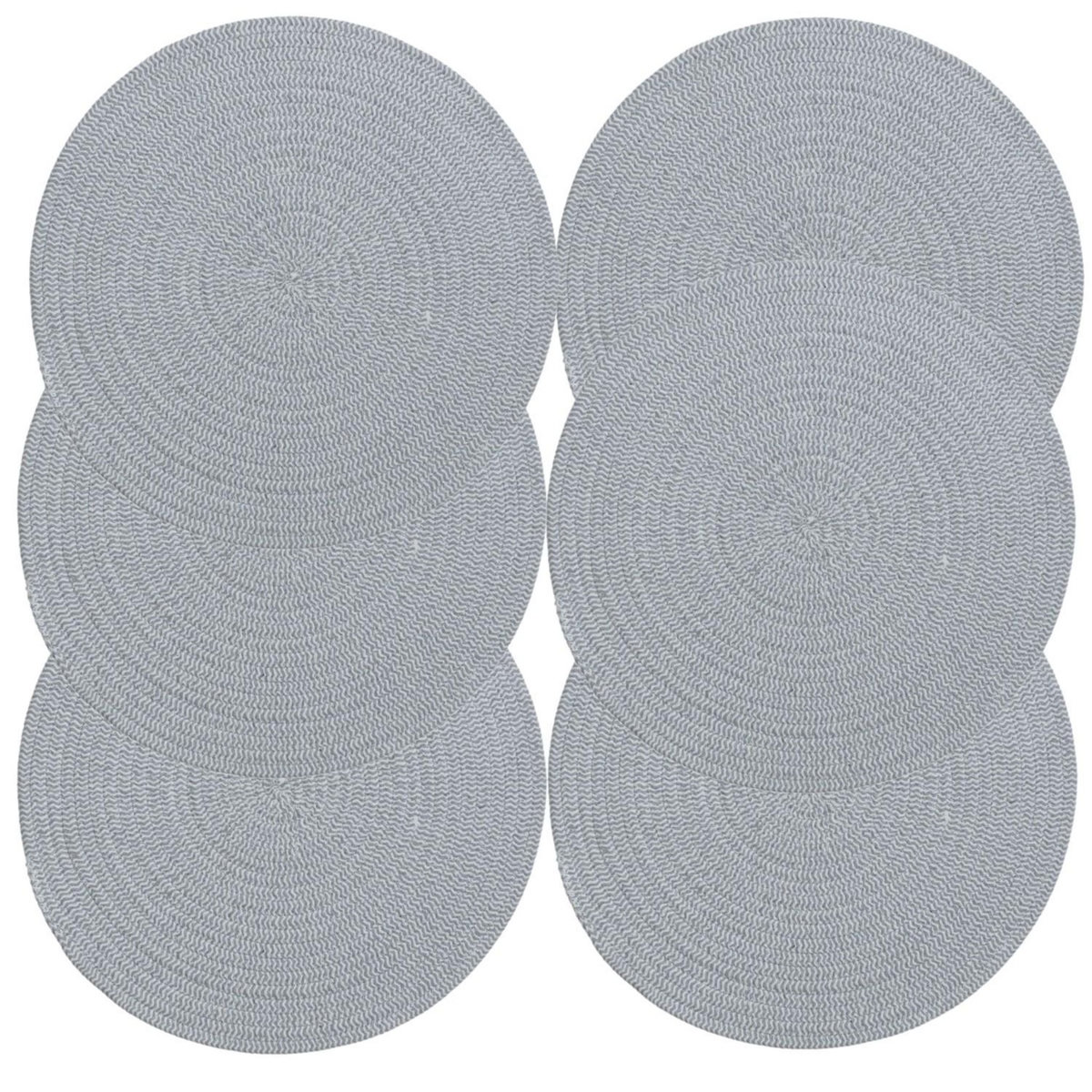 TOILINUX Lot de 6 sets de table rond en coton Alana